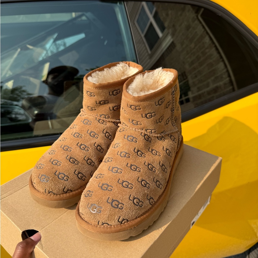 UGG Tan Cozy Suede Slippers